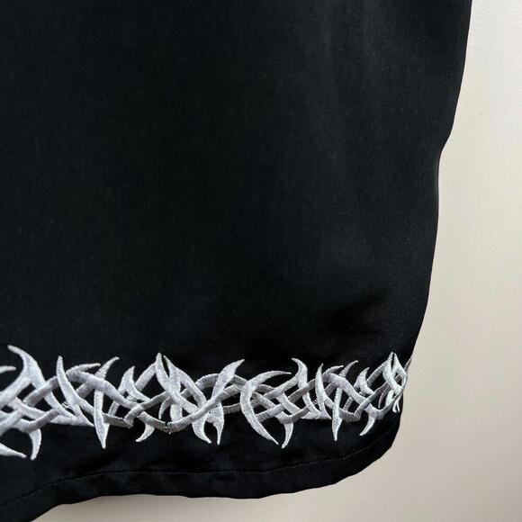 Vintage Dragonfly Button Down Shirt  Tribal Men’s Size L Black  90s Y2K - Picture 4 of 5